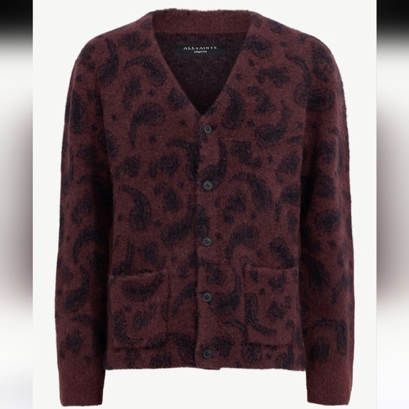 All Saints Other - ALLSAINTS MENS BANCAT PAISLEY ALPACA WOOL CARDIGAN